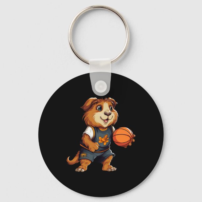 Basketball Guinea Grisar Nyckelring (Framsida)