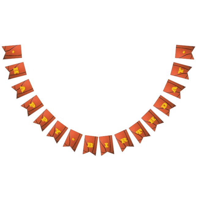 Basketball Guld Anpassningsbar Banner Vimplar (Alla)