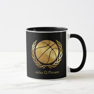 Basketball Guld Anpassningsbar Mugg