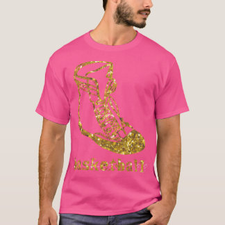 Basketball Guld Shoe T Shirt