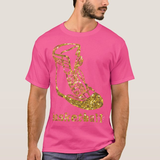 Basketball Guld Shoe T Shirt (Framsida)