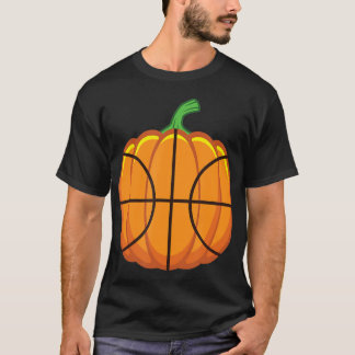 Basketball Halloween Pumpkin Boys Kids Thanksgivna T Shirt