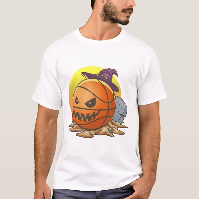 Basketball Halloween T Shirt (Framsida)