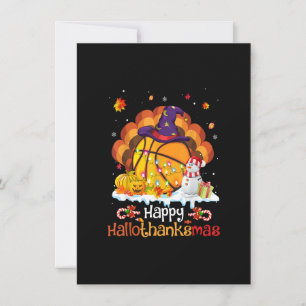 Basketball Halloween-Thanksgivingen Hallot Inbjudningar