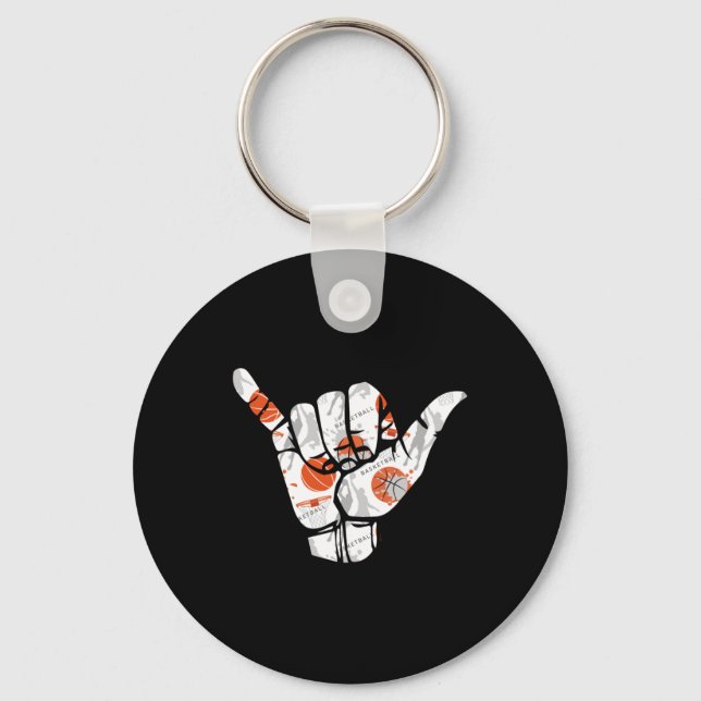 Basketball Hand-tecken Nyckelring (Framsida)