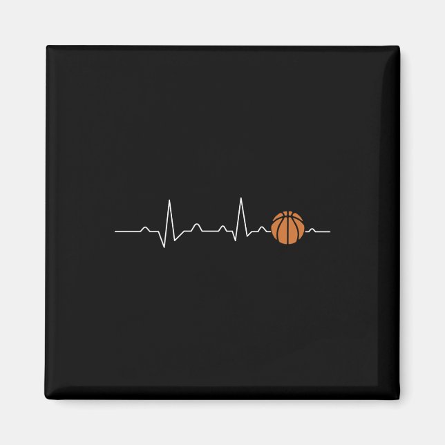 Basketball Heart 1 Magnet (Framsidan)