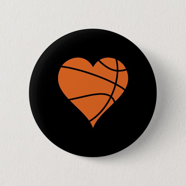 Basketball Heart 2 Knapp (Framsida)