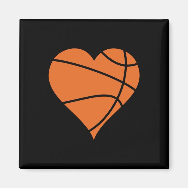 Basketball Heart 2 Magnet (Framsidan)