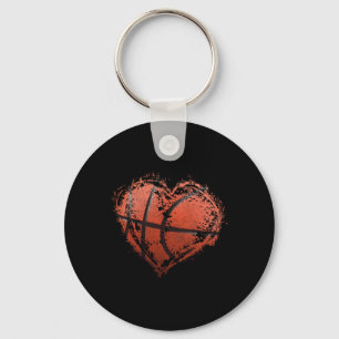 Basketball Heart Glad Alla hjärtans dag Basketball Nyckelring