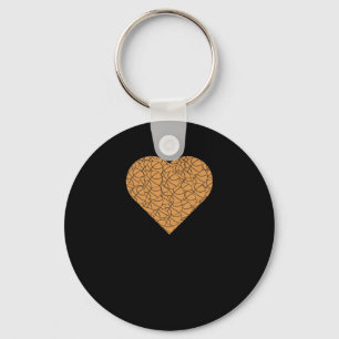 Basketball Heart Kärlek Design Nyckelring