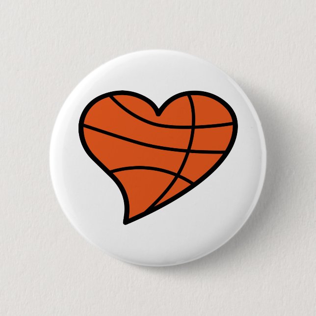 Basketball Heart Knapp (Framsida)