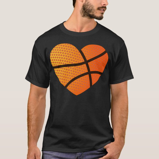 Basketball Heart T Shirt (Framsida)