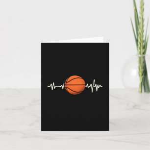 Basketball Heartbeat – Kärlek För Spelet Tee 1 Kort