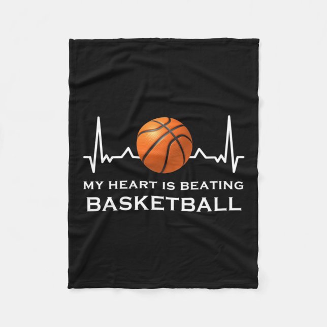 Basketball Heartslag 10 Fleecefilt (Framsidan)