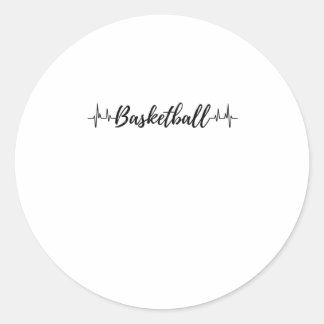 Basketball Heartslag 11 Runt Klistermärke