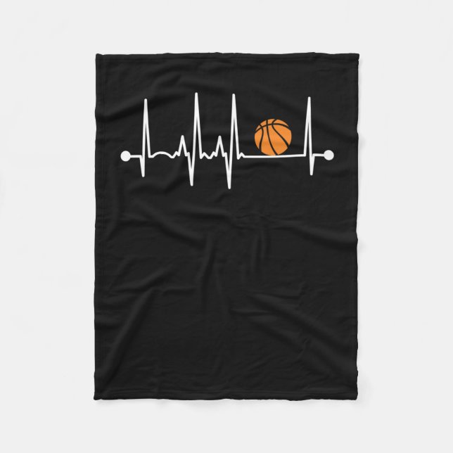 Basketball Heartslag 1 Fleecefilt (Framsidan)