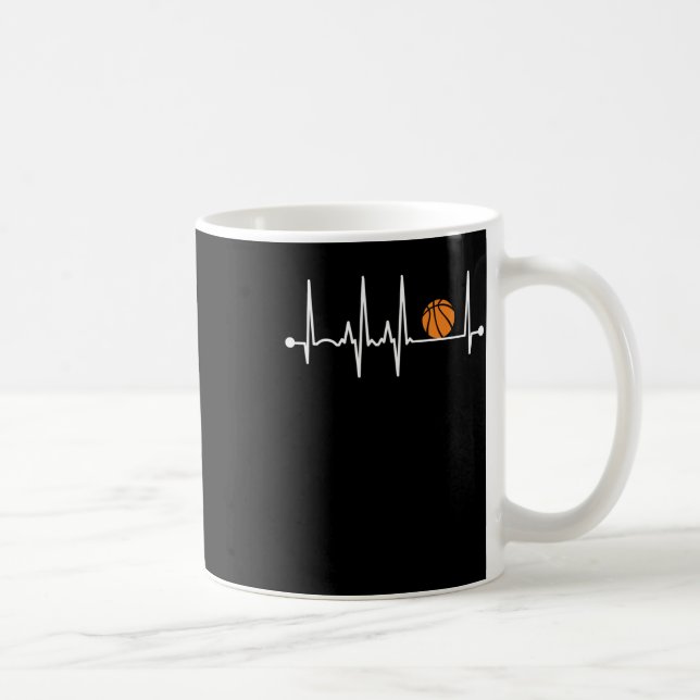 Basketball Heartslag 1 Kaffemugg (Höger)