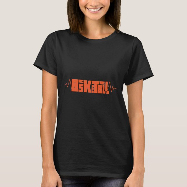 Basketball Heartslag (2) T Shirt (Framsida)