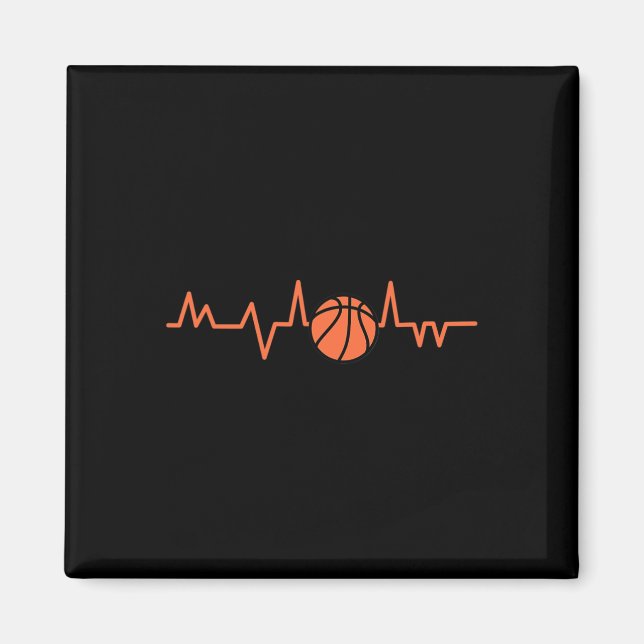Basketball Heartslag Ball 1 Magnet (Framsidan)