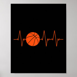 Basketball Heartslag Ball Poster