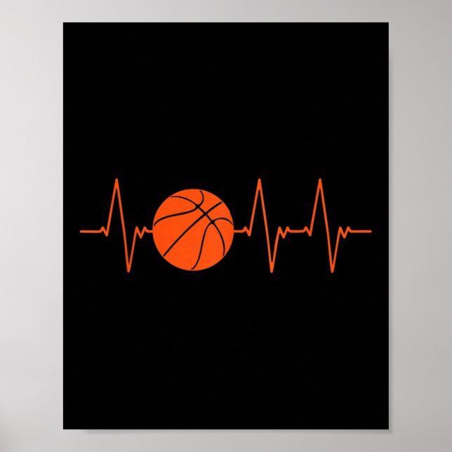 Basketball Heartslag Ball Poster (Framsidan)
