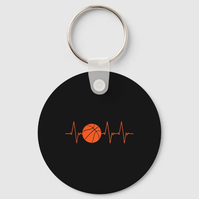 Basketball Heartslag Bball Nyckelring (Framsida)