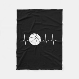 Basketball Heartslag Ekg Basketball Coach Fleecefilt