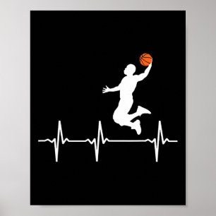 Basketball Heartslag för manar och Boys Poster