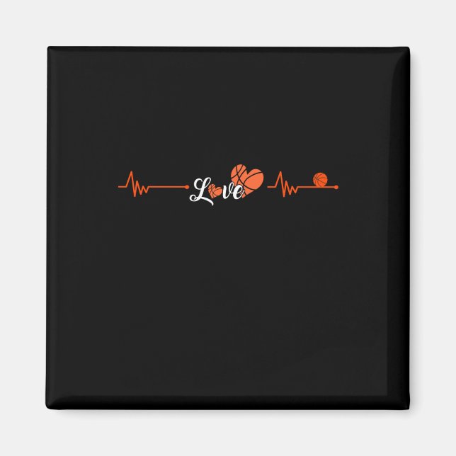Basketball Heartslag Magnet (Framsidan)