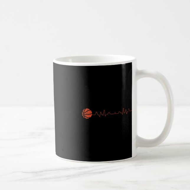 Basketball Heartslag Player Gift Kaffemugg (Höger)