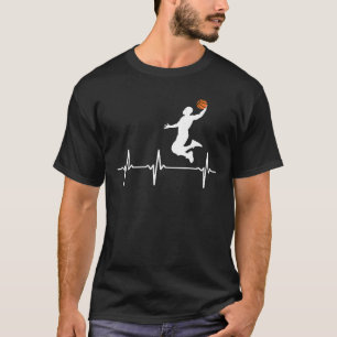 Basketball Heartslag Shirts för manar och Boys T S Shirt