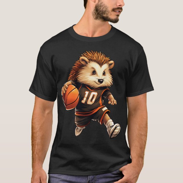 Basketball Hedgehog T Shirt (Framsida)