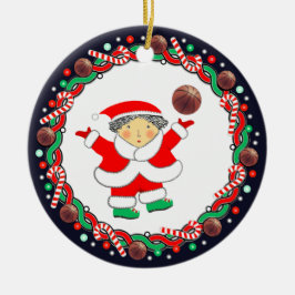 Basketball Helgdag Gift Ceramic Ornament