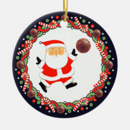 Basketball Helgdag Gift Ceramic Ornament