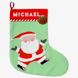 Basketball Helgdag Gift Stor Julstrumpa