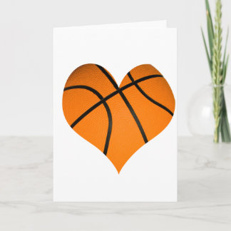 Basketball Hjärtformad Kort