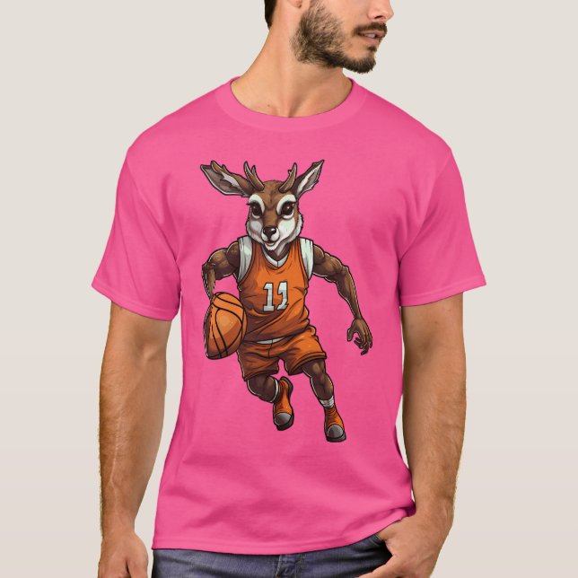 Basketball Hjort T Shirt (Framsida)