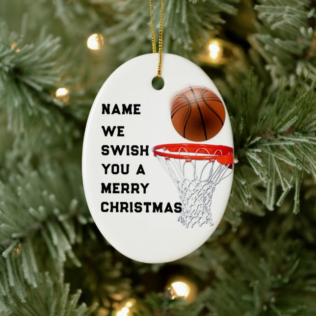 Basketball Holiday Present Julgransprydnad Keramik (Träd)