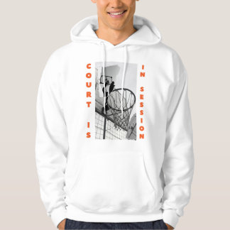 Basketball hoody with front and back quote    hoodie