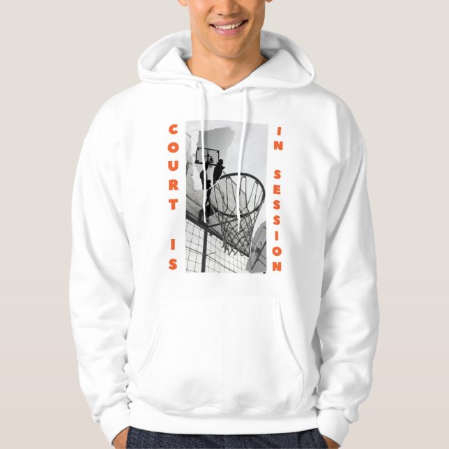 Basketball hoody with front and back quote    hoodie (Framsida)