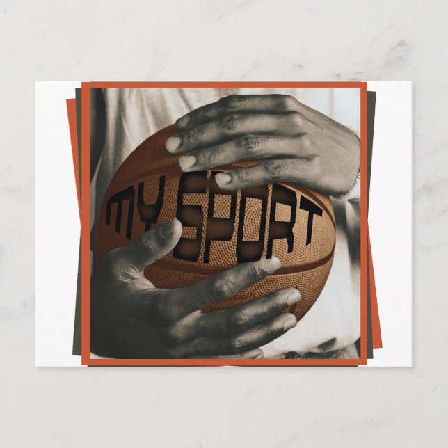 BASKETBALL HUG - MIN IDROTT - GIFTS VYKORT (Framsida)
