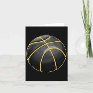 Basketball Illustration Black Guld Boll Design Str Kort