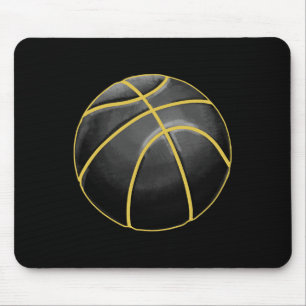 Basketball Illustration Black Guld Boll Design Str Musmatta