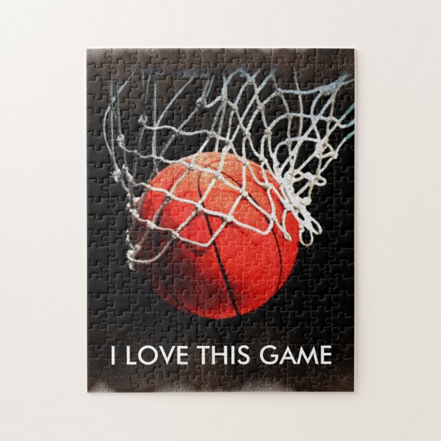 Basketball Illustration Painting Art Sports Pussel (Vertikal)