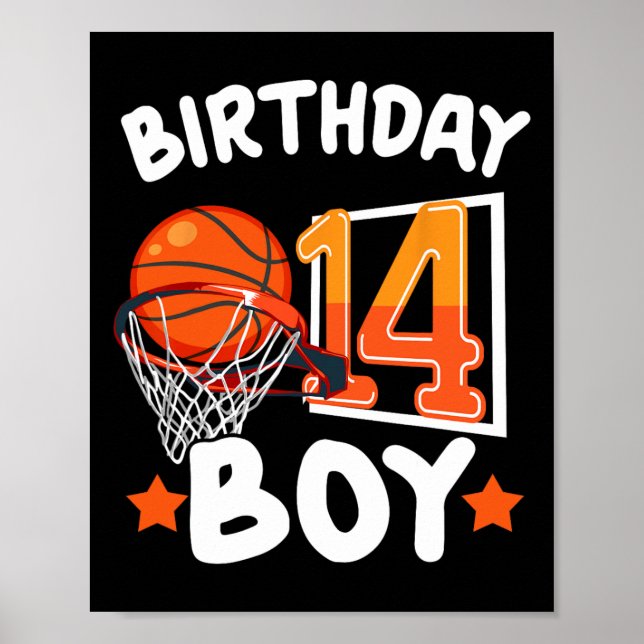 Basketball Im 14 år gammal 14:e födelsedagspojken  Poster (Framsidan)