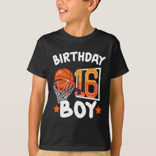 Basketball Im 16 år gammal 16:e födelsedagspojkdec T Shirt