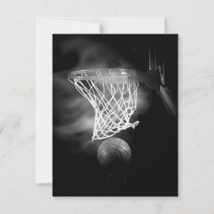 Basketball inbjudningar - B&W Basketball inbjudnin