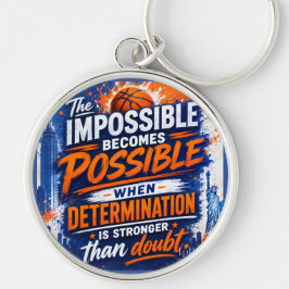 BASKETBALL INSPIRERAD MOTIVERANDE NYCKELRING