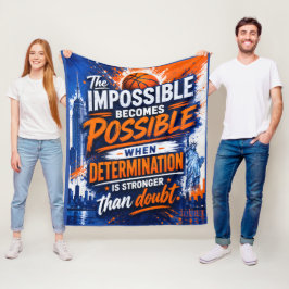 BASKETBALL-INSPIRERANDE MOTIVERANDE FLEECEFILT
