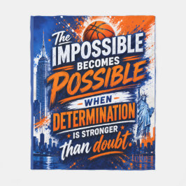 BASKETBALL-INSPIRERANDE MOTIVERANDE FLEECEFILT